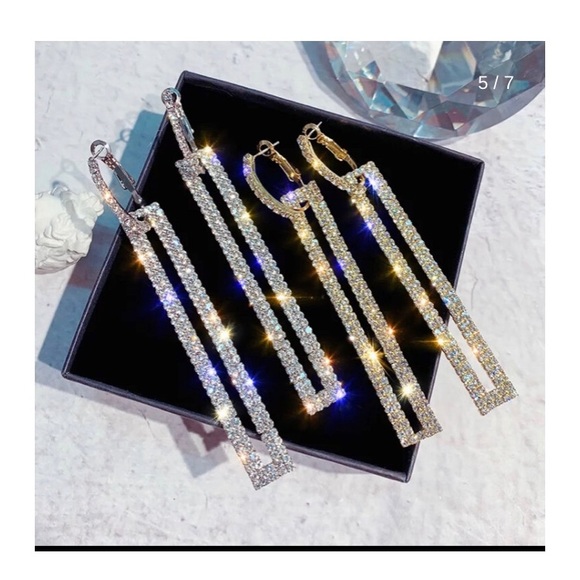 Rectangle Earrings - Picture 1 of 5